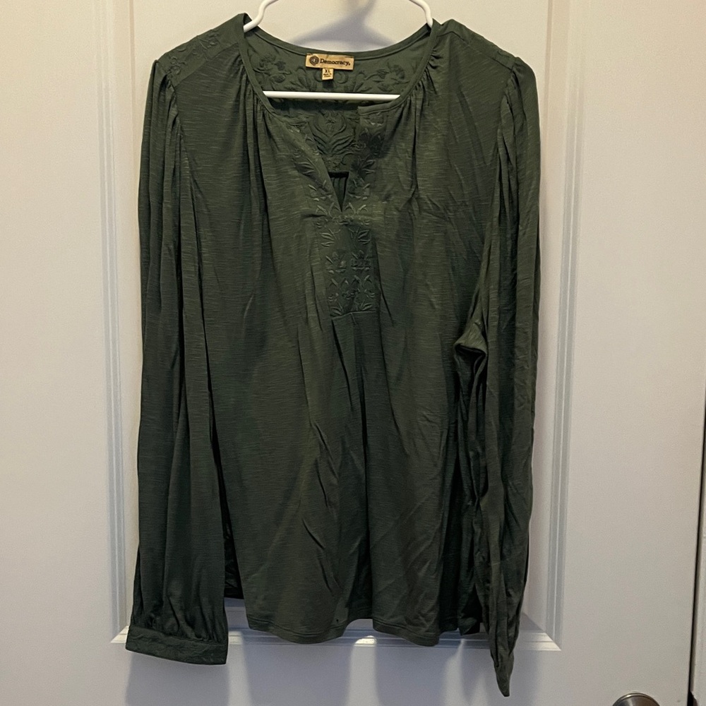 Democracy Deep Green Blouse